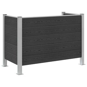 vidaXL Roska-aitaus Harmaa 161 x 85 x 115 cm Alumiini ja WPC