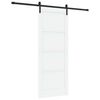 vidaXL Liukuovi 83 x 211 cm Tekninen puu Valkoinen ja musta