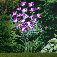 HI Aurinkoenergialla toimiva puutarhan LED orkidea valaisin 75 cm