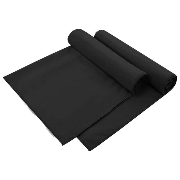 vidaXL Ulkotuolipyyhkeet 2 pcs Musta 130 x 60 cm