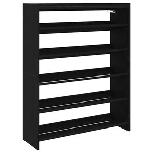 vidaXL Kenk&auml;teline musta 80x25x100 cm tekninen puu
