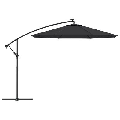 vidaXL Aurinkovarjon vaihtokangas musta 350 cm
