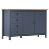 vidaXL Lipasto Hill harmaa 130x40x80 cm t&auml;ysi m&auml;nty