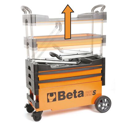 Beta Tools Kokoontaitettava Työkalukärry "C27S-O" Oranssi Teräs