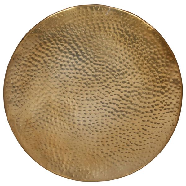 vidaXL Sohvapöytä vasaroitu alumiini Ø 50x30 cm messinki