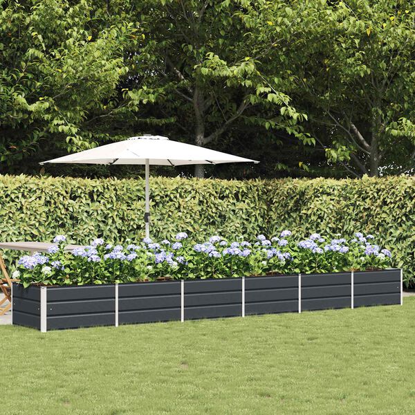 vidaXL Kukkalaatikko Antrasiitti 480 x 80 x 45 cm Ter&auml;s