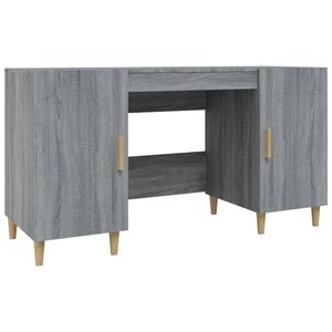vidaXL Ty&ouml;p&ouml;yt&auml; harmaa Sonoma 140x50x75 cm tekninen puu