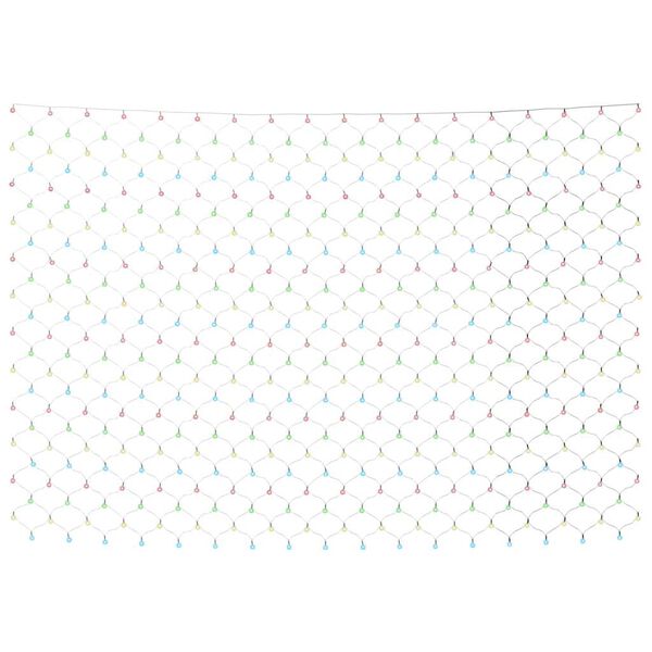 vidaXL Jouluvaloverkko värikäs 3x3 m 306 LED-valoa ulos/sisälle