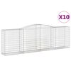 vidaXL Kaarevat kivikorit 10 kpl 400x50x120/140 cm galvanoitu rauta