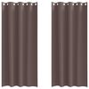 vidaXL Piment&auml;v&auml; verho renkailla 2 kpl Tumma ruskea 260 x 140 cm