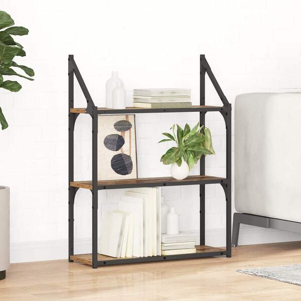 vidaXL Sein&auml;hylly hyllyll&auml; Vanha Puu 60 x 21 x 78,5 cm Tekninen puu