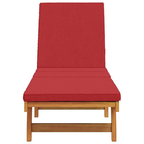 vidaXL Aurinkotuoli tyynyllä Ruskea 63 x 199 x 85cm Täysi Akaasiapuu