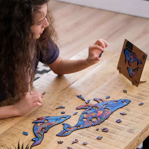 UNIDRAGON Puupalapeli 268 palaa Milky Whales King Size 43x27 cm