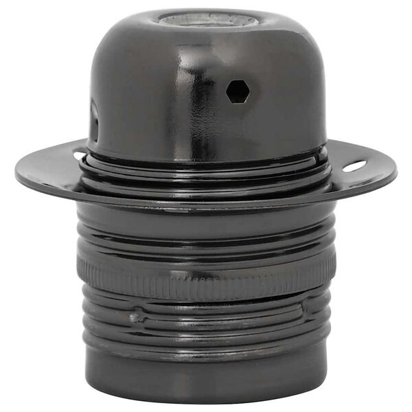 vidaXL lampun pidikkeet 2 kpl Kiilt&auml;v&auml; musta E27