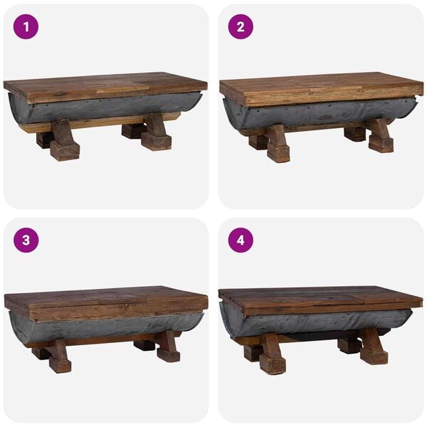 vidaXL Sohvap&ouml;yt&auml; Luonnollinen 90 x 50 x 35 cm Puu