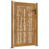 vidaXL Puutarhaportti 100x150 cm Corten-teräs Bambukuvio