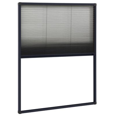 vidaXL Laskostettu hyönteisverkko ikkunaan alumiini antras. 60x80 cm