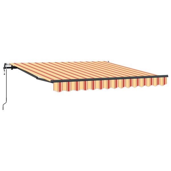 vidaXL Vetoutuva markiisi Keltainen ja oranssi 350 x 250 cm