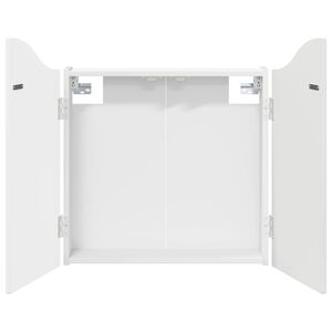 vidaXL Dartboard-kaappi Korkeakiiltoinen valkoinen 56 x 12 x 63 cm