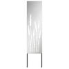 vidaXL Puutarhan yksityisyyden verho Viivakuvio Hopea 32 x 140 cm