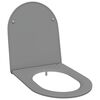 vidaXL WC-istuin Harmaa 47 x 36 x 3,4 cm Duroplast