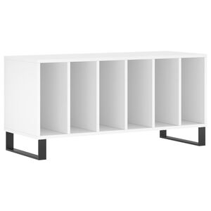 vidaXL LP-levyjen s&auml;ilytyskaappi valkoinen 100x38x48 cm tekninen puu