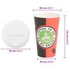 vidaXL Paperiset kahvikupit kansilla 1000 kpl 16oz 400ml