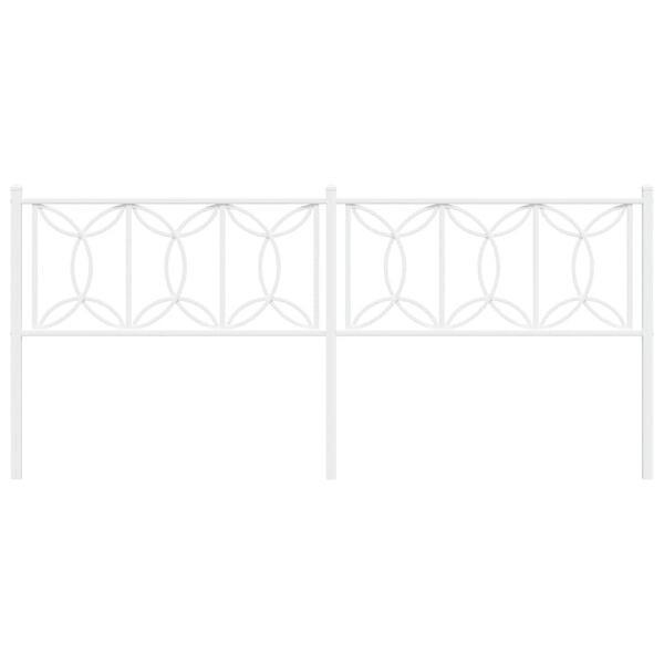 vidaXL Metallinen vaihtop&auml;&auml;ty valkoinen 200 cm