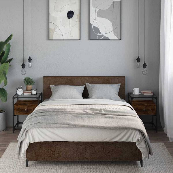 vidaXL Y&ouml;p&ouml;yd&auml;t 2 kpl savutammi 40x40x55 cm tekninen puu