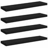 vidaXL Kelluvat sein&auml;hyllyt 4 kpl musta 90x23,5x3,8 cm MDF
