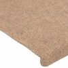 vidaXL Itsekiinnittyv&auml;t porrasmatot 15 kpl 65x24,5x3,5 cm beige