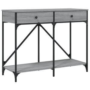 vidaXL Konsolip&ouml;yt&auml; harmaa Sonoma 100x39x78,5 cm tekninen puu