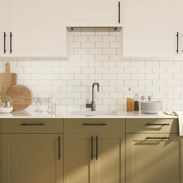 vidaXL Kaapin kahvat 20 kpl musta 160 mm ruostumaton ter&auml;s