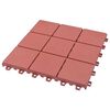 vidaXL Laudat 10 kpl Punainen 30,5 x 30,5 x 2,2 cm Polypropeeni