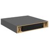 vidaXL Kelluvat seinähyllyt 4kpl korkeakiilto harmaa 23x23,5x3,8cm MDF