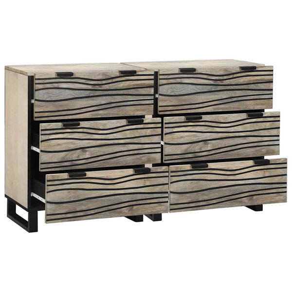 vidaXL Sivupöytäsarja 2 pcs Valkoinen 60 x 33,5 x 75 cm