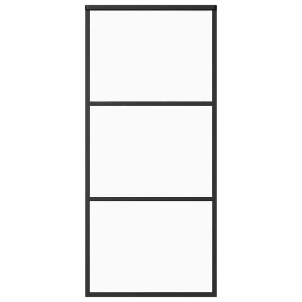 vidaXL Liukuovi ESG-lasi ja alumiini 90x205 cm musta