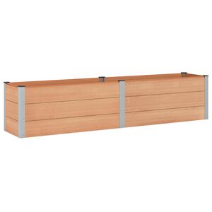 vidaXL Puutarhan Korotettu Kukkalaatikko Ruskea 250 x 50 x 54 cm
