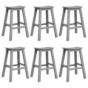 vidaXL Puutarha Baari Setti 6 pcs Vaaleanharmaa HDPE