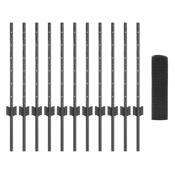vidaXL Aita ja Tuki Harmaa 0,5 x 25 m Ter&auml;s