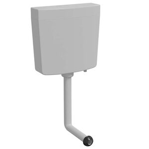 vidaXL WC Vesisäiliö alapuolisella veden tulolla 3/6 l harmaa