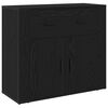 vidaXL Highboard Musta tammi 80 x 33 x 150 cm Tekninen puu