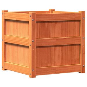 vidaXL Ulkokukkalaatikko vahanruskea 50x50x50 cm t&auml;ysi m&auml;nty