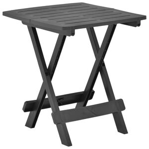 vidaXL Kokoontaittuva puutarhap&ouml;yt&auml; antrasiitti 45x43x50 cm muovi