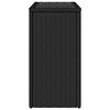 vidaXL Puutarhan sivupöytä lasilevyllä musta 58x27,5x55 cm PE-rottinki