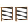 vidaXL K&auml;sinoja 2 pcs Luonnollinen 60 x 6 x 61 cm Tihe&auml; akasiapuu