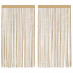 vidaXL String-verhot 2 kpl 140x250 cm Beige