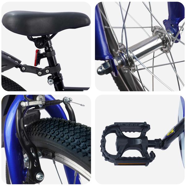 vidaXL Lastenpy&ouml;r&auml; 18 Tuumaa 5-7-vuotiaille Musta