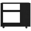 vidaXL Sivupöytä musta tammi 70x35x60 cm tekopuu