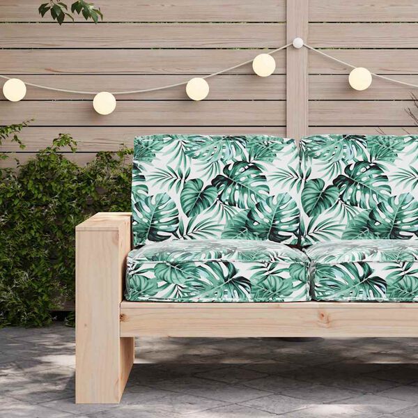 vidaXL Palletin tyynykokoelma 2 pcs Lehtikuvio 60 x 60 x 12 cm